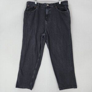 ASOS Jeans Womens 38 Washed Black Design Curve Slim Fit Comfort Mom High Rise